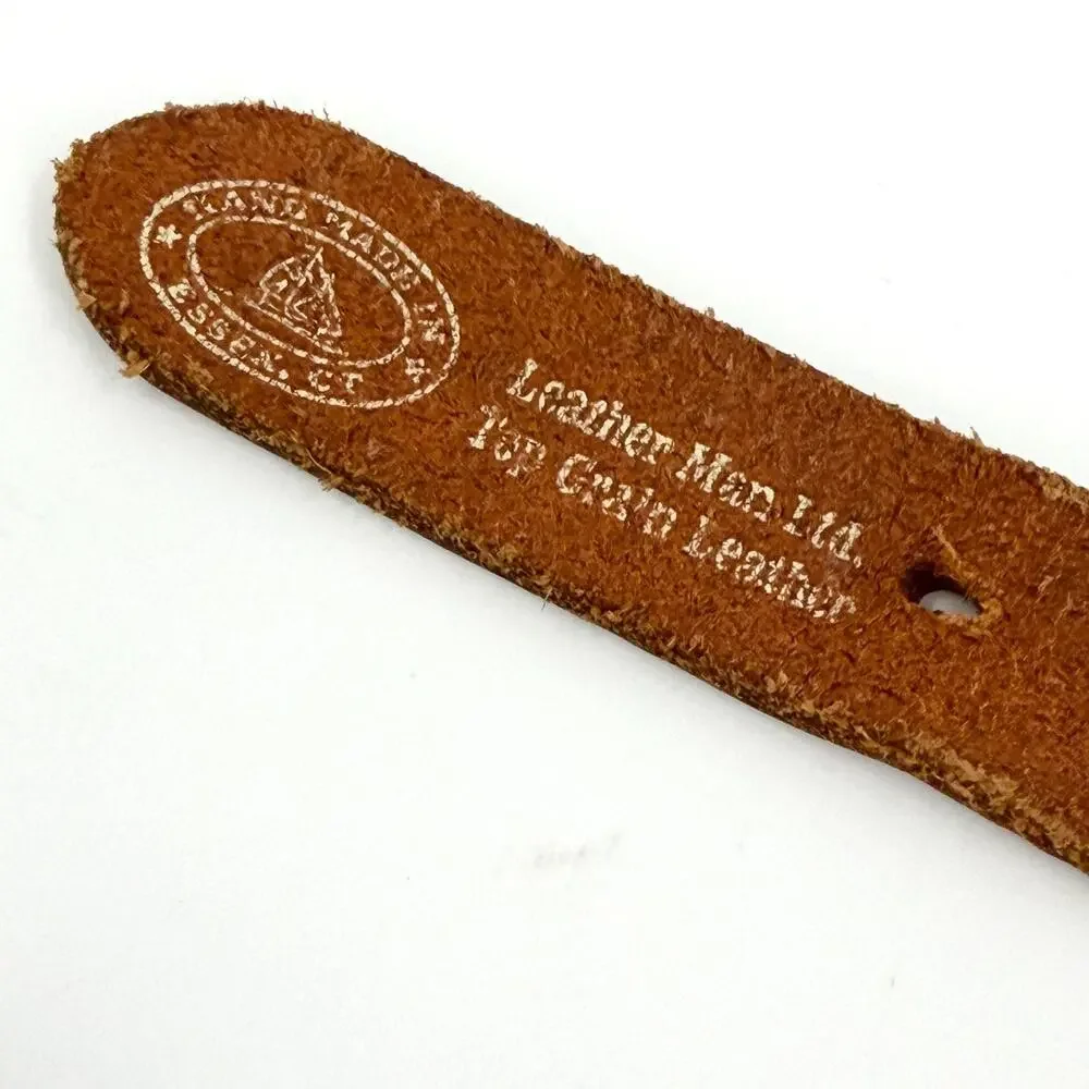 Leather Man Ltd Navy Nautical Flag Canvas Belt
